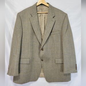 Ralph Lauren Vintage Herringbone Woolmark Pure-Wool Classic Tan/Grey Sportscoat